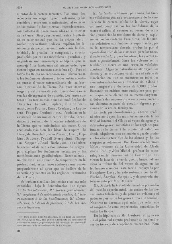 Página 499 Tomo I. Tratado VIII. Geología. Movimientos continentales y terremotos.