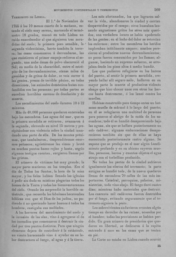 Página 510 Tomo I. Tratado VIII. Geología. Movimientos continentales y terremotos.