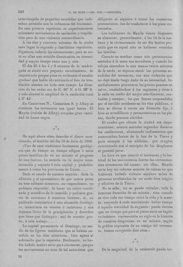 Página 529 Tomo I. Tratado VIII. Geología. Movimientos continentales y terremotos.