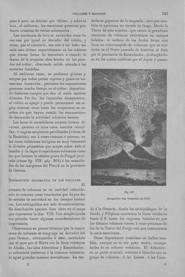 Página 547 Tomo I. Tratado IX. Geología. Volcanes y geiseres.