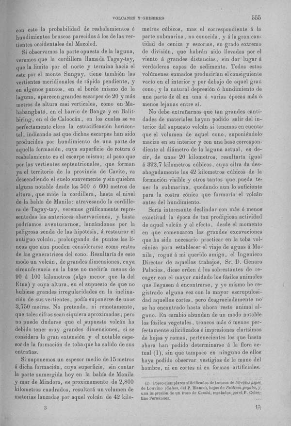 Página 555. Tomo I. Tratado IX. Geología. Volcanes y geiseres.