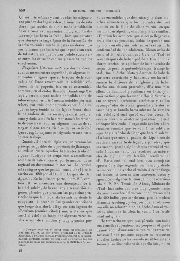 Página 556. Tomo I. Tratado IX. Geología. Volcanes y geiseres.