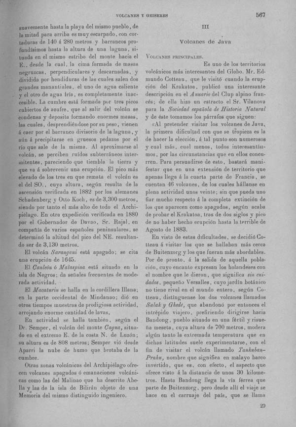 Página 567. Tomo I. Tratado IX. Geología. Volcanes y geiseres.