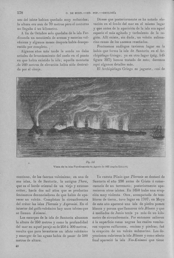 Página 578. Tomo I. Tratado IX. Geología. Volcanes y geiseres.