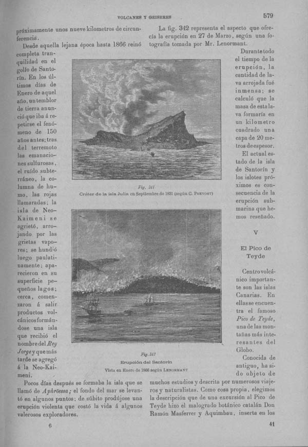 Página 579. Tomo I. Tratado IX. Geología. Volcanes y geiseres.