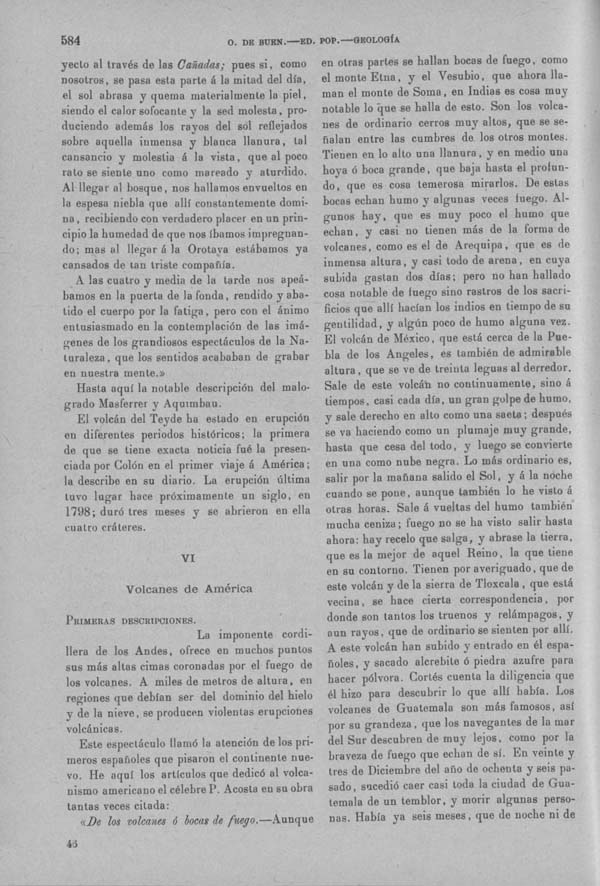 Página 584. Tomo I. Tratado IX. Geología. Volcanes y geiseres.