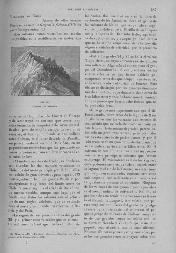 Página 587. Tomo I. Tratado IX. Geología. Volcanes y geiseres.
