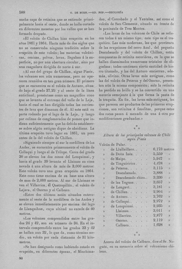 Página 588. Tomo I. Tratado IX. Geología. Volcanes y geiseres.