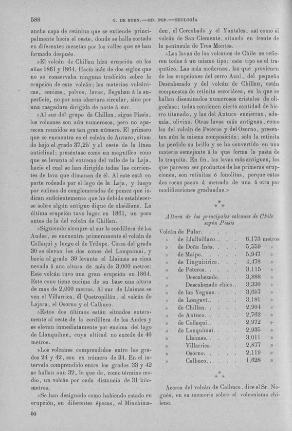 Página 588. Tomo I. Tratado IX. Geología. Volcanes y geiseres.