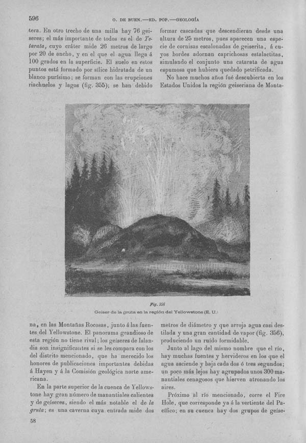 Página 596. Tomo I. Tratado IX. Geología. Volcanes y geiseres.