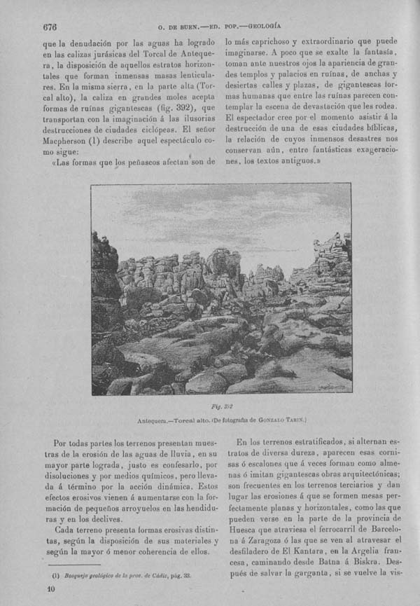 Página 676. Tomo I. Geología. Tratado XI. Labor geológica de la atmósfera, el agua liquida y los seres vivos.
