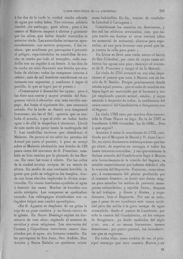 Página 701. Tomo I. Geología. Tratado XI. Labor geológica de la atmósfera, el agua liquida y los seres vivos.