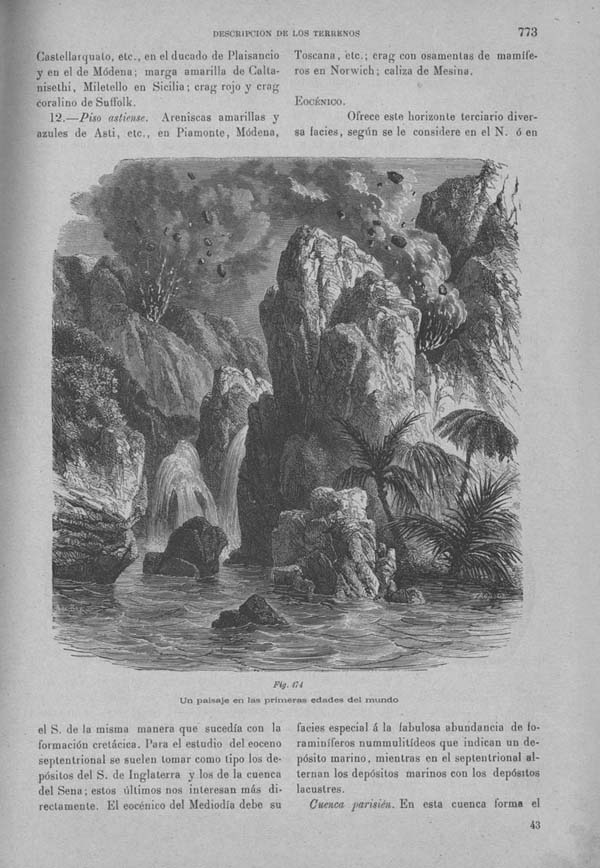 Página 773. Tomo I. Geología. Tratado XII. Geología Histórica. Descripción de los terrenos y fósiles característicos.