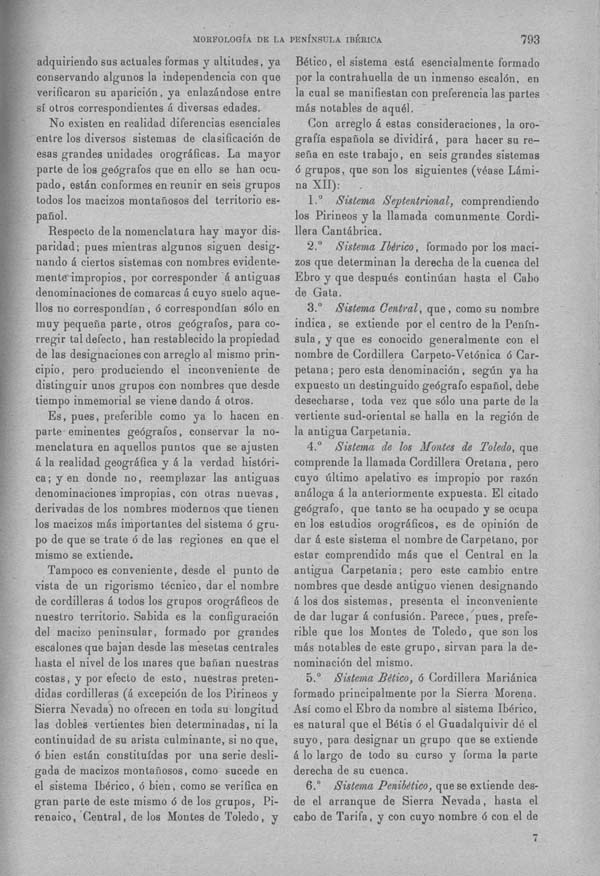 Página 793. Tomo I. Geología. Tratado XIII. Geología especial de España. (Primera parte).