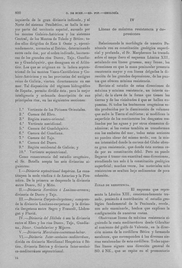 Página 800. Tomo I. Geología. Tratado XIII. Geología especial de España. (Primera parte).