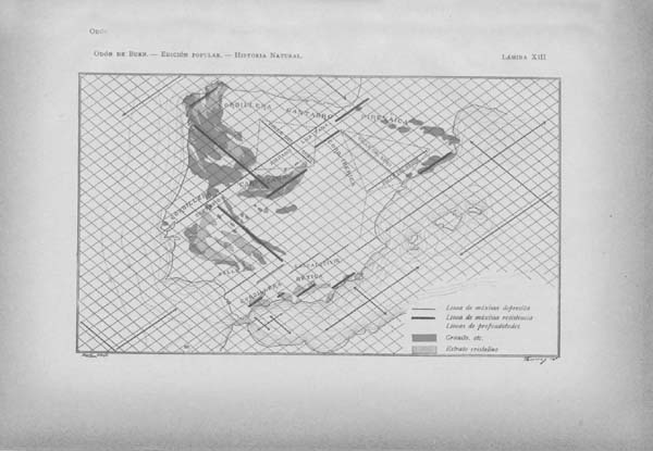 Lámina XIII. Tomo I. Geología. Tratado XIII. Geología especial de España. (Primera parte).