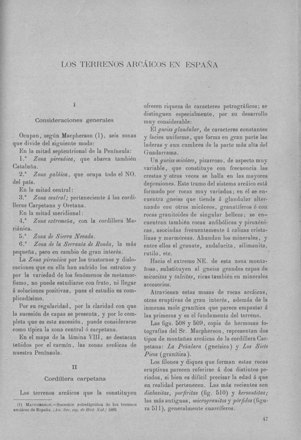 Página 833. Tomo I. Geología. Tratado XIII. Geología especial de España. (Primera parte).