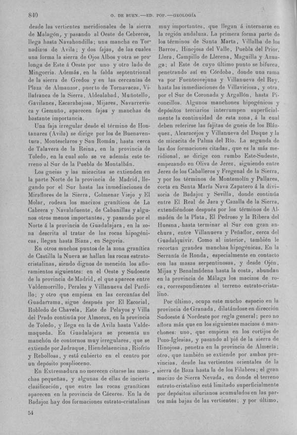 Página 840. Tomo I. Geología. Tratado XIII. Geología especial de España. (Primera parte).