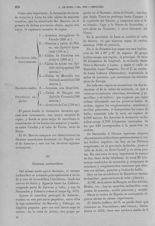 Página 858. Tomo I. Geología. Tratado XIV. Geología especial de España. (Segunda parte).
