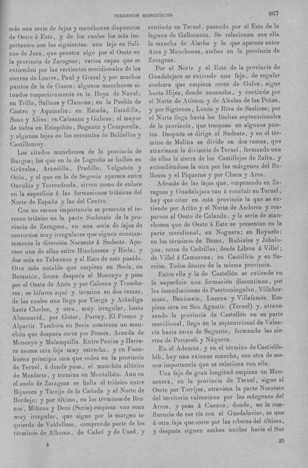 Página 867. Tomo I. Geología. Tratado XIV. Geología especial de España. (Segunda parte).