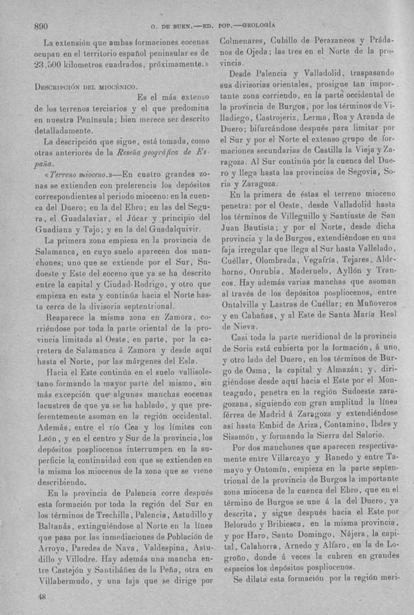 Página 890. Tomo I. Geología. Tratado XIV. Geología especial de España. (Segunda parte).